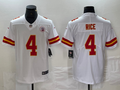 Men's Kansas City Chiefs Rashee Rice White Game Jersey