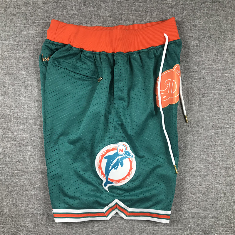 Men's Miami Dolphins Aqua Pocket Shorts1