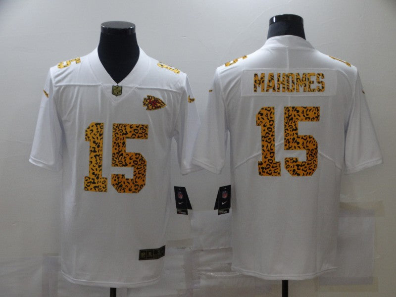 Men's Kansas City Chiefs Patrick Mahomes #15 White Player Jersey1