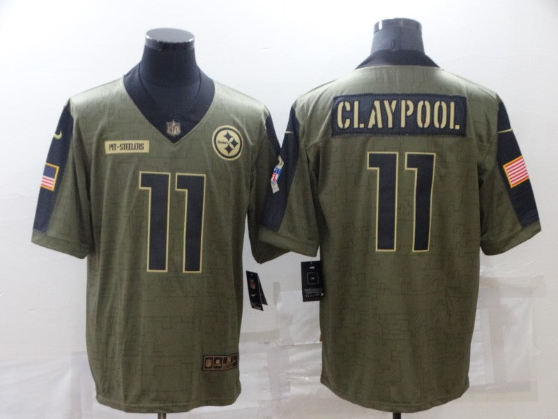 Men's Pittsburgh Steelers Chase Claypool Brown Game Jersey