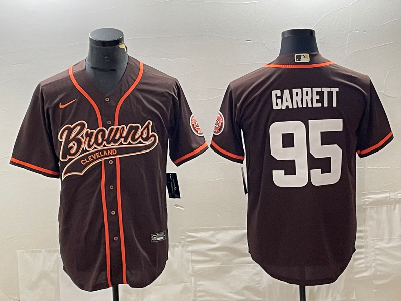 Men's Cleveland Browns Myles Garrett Brown Game Jersey Joint Edition