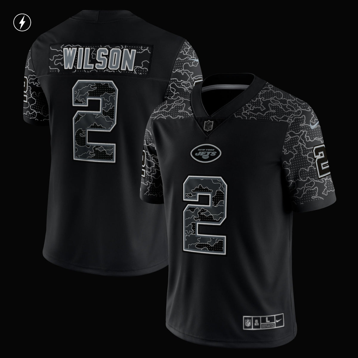 Zach Wilson New York Jets  RFLCTV Limited Jersey - Black