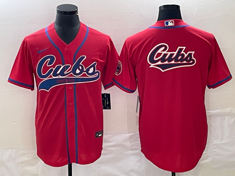 Men's Chicago Cubs Red Replica Player Jersey