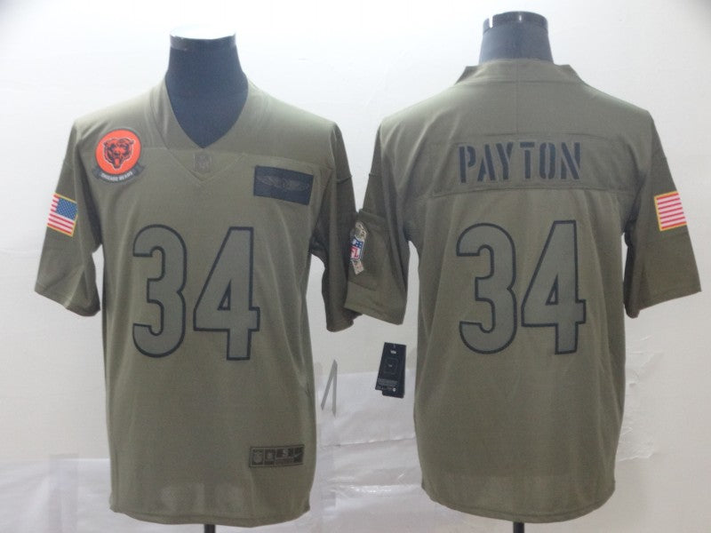 Men's Chicago Bears Walter Payton #34 Brown Game Jersey1