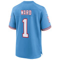 T.Titans #1 Cameron Ward Navy 2025  Draft First Round Pick Alternate Game Jersey
