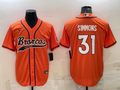 Men's Denver Broncos Justin Simmons Orange Game Jersey Joint Edition