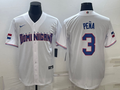Men's 2023 World Baseball Classic #3 Jeremy Pena Dominican Republic White Jersey1
