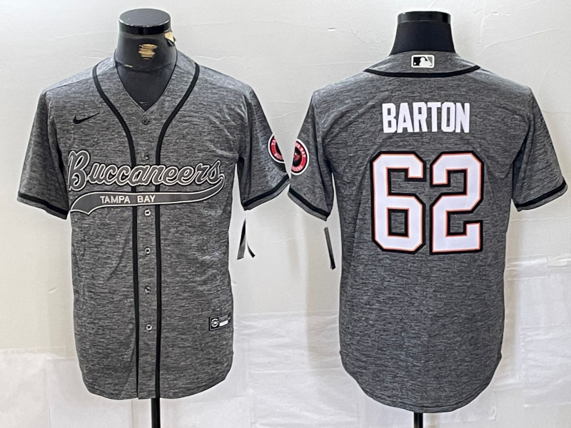 Men's Tampa Bay Buccaneers Graham Barton Gray Player Jersey