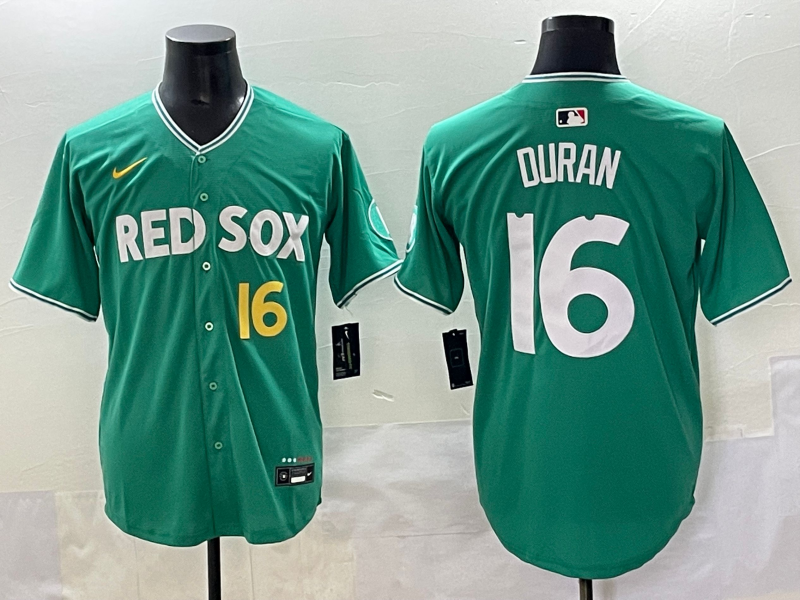 Men's Boston Red Sox Jarren Duran Green 2025 City Connect Replica Player Jersey