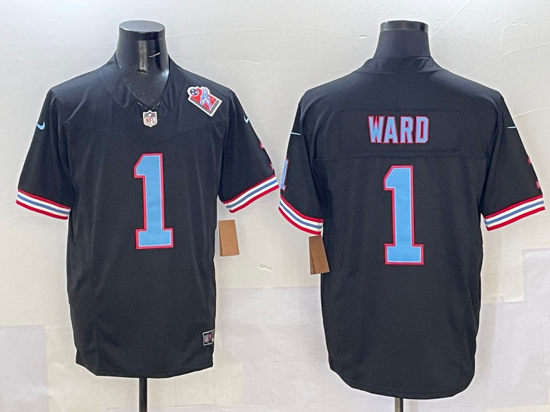 Men's Tennessee Titans Cameron Ward Black Game Jersey