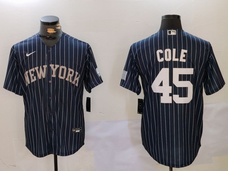 Men's New York Yankees Gerrit Cole Navy Player Jersey