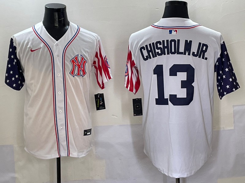 Men's New York Yankees Jazz Chisholm Jr. White Team Player Game Jersey