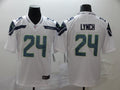 Men's Seattle Seahawks Marshawn Lynch White Jersey