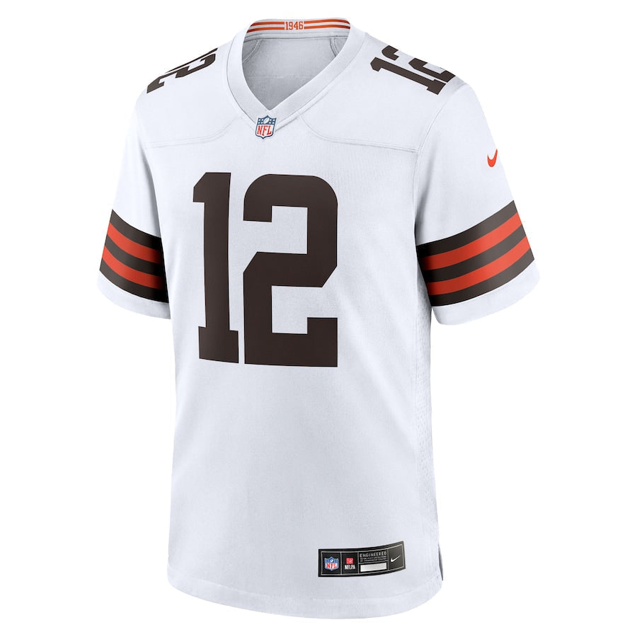 Men's Cleveland Browns Shedeur Sanders White 2025  Draft Game Jersey