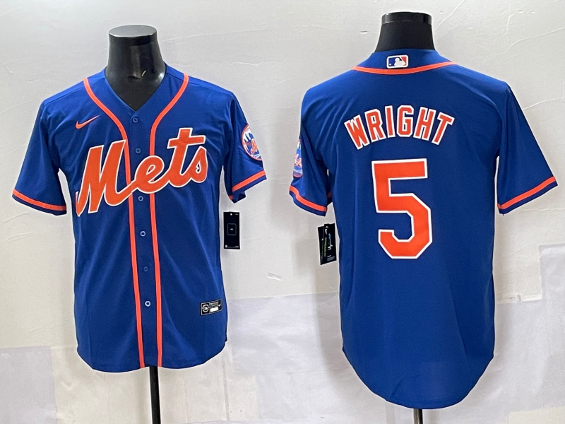 Men's New York Mets David Wright Royal Replica Player Jersey