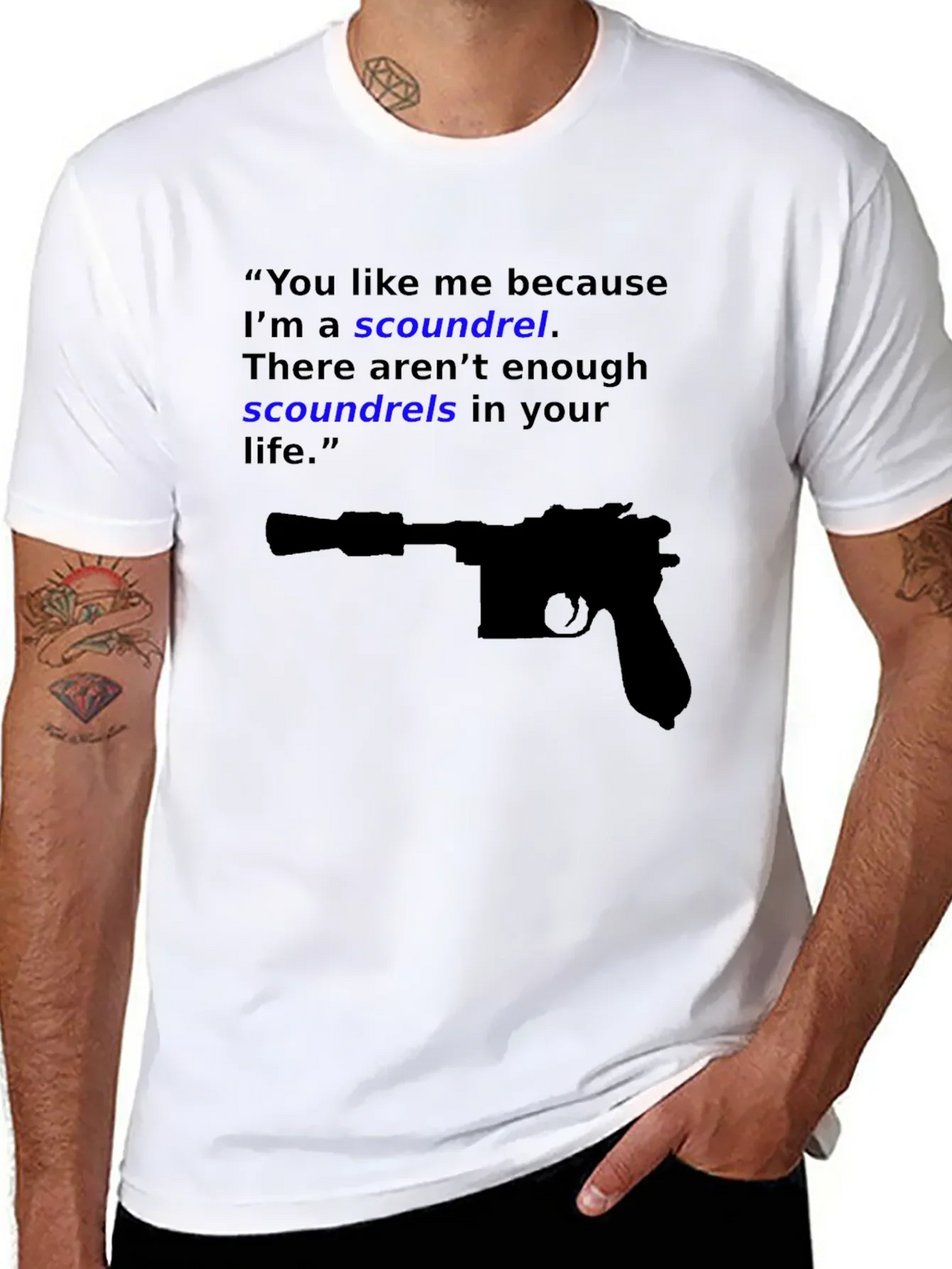 Scoundrel Tee - Movie Quote Graphic Novelty T-Shirt