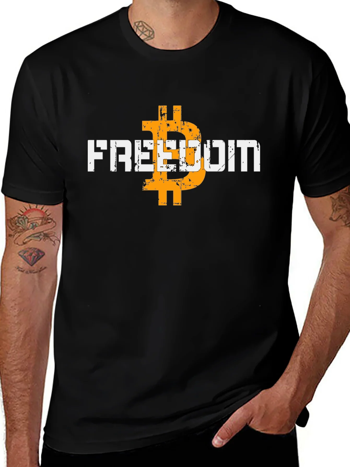 Freedom Bitcoin Graphic Tee - Crypto Currency T-Shirt