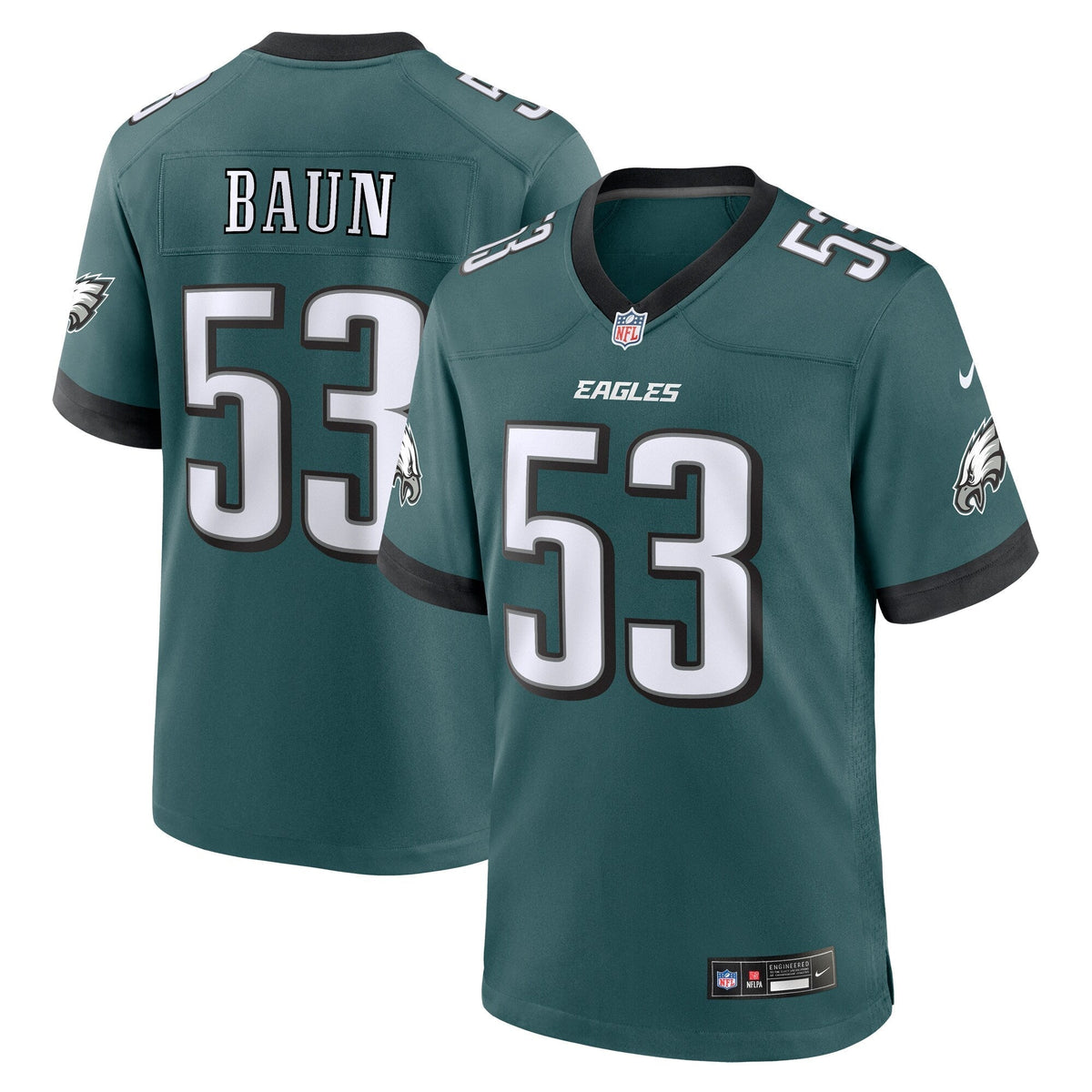 Zack Baun Philadelphia Eagles   Game Jersey - Midnight Green