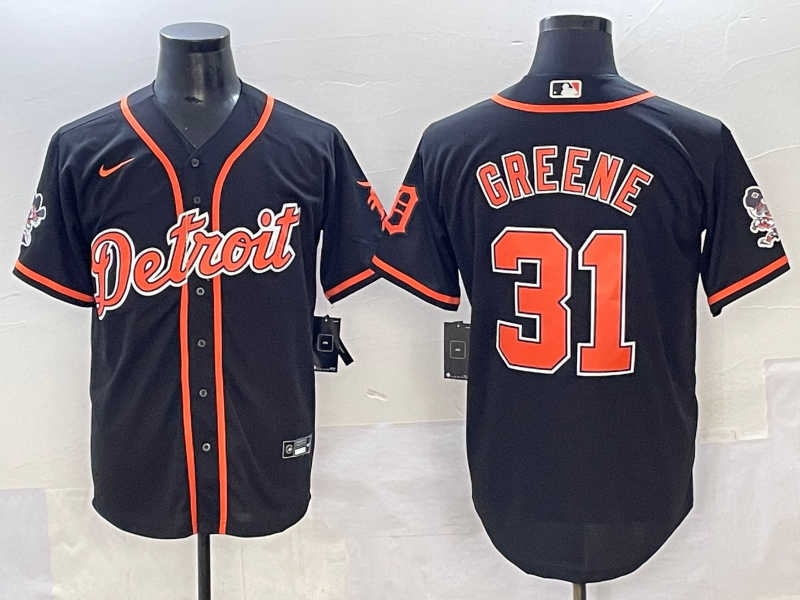 Men's Detroit Tigers Riley Greene Black Limited Player Jersey