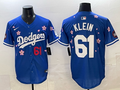 Men's Los Angeles Dodgers Clay Klein #61 Royal Replica Player Jersey