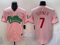 Men's Philadelphia Phillies Trea Turner #7 Pink Replica Player Jersey