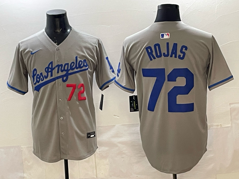 Men's Los Angeles Dodgers Manny Rojas Gray Road Replica Player Jersey