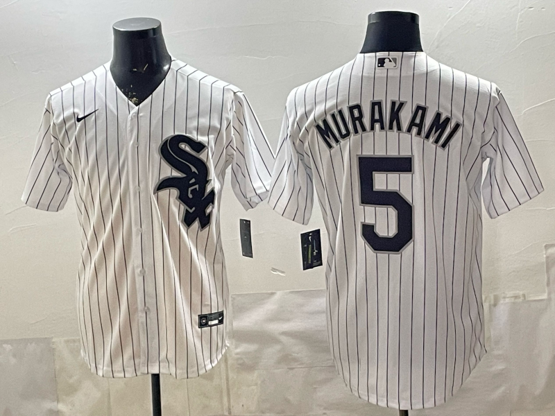 Men's Chicago White Sox Munetaka Murakami #5 White Home Replica Jersey