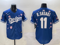 Men's Los Angeles Dodgers Roki Sasaki Royal Replica Team Jersey