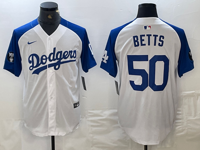 Men's Los Angeles Dodgers Mookie Betts White Limited Jersey