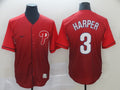 Men's Philadelphia Phillies Bryce Harper Red Stitched Jersey