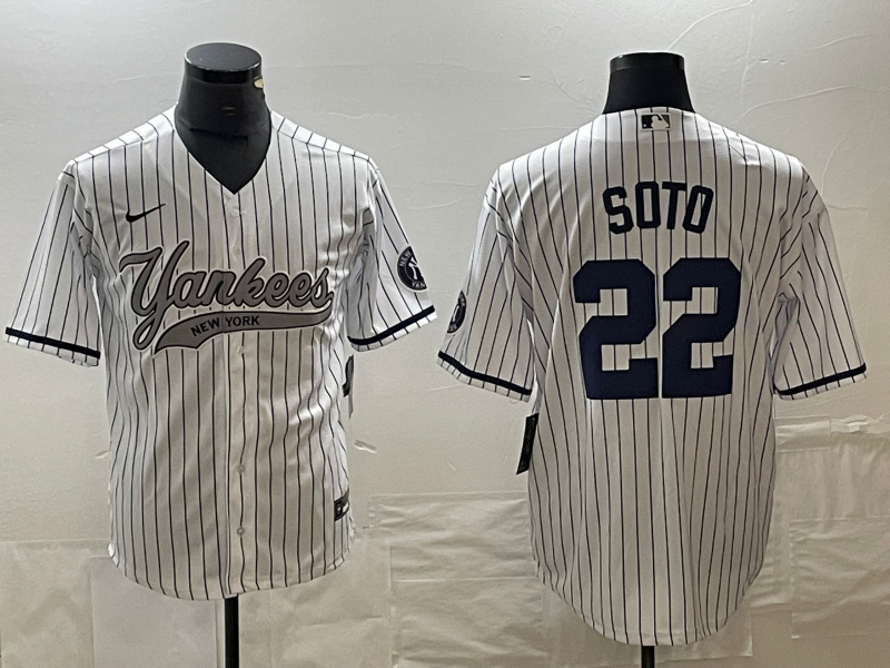 Men's New York Yankees Juan Soto White Game Jersey Joint Edition