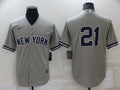 Men's New York Yankees Paul ONeill Gray Replica Player Name Jersey