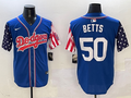 Men's Los Angeles Dodgers Mookie Betts #50 Royal Player Jersey1