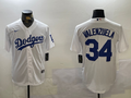 Men's Los Angeles Dodgers Fernando Valenzuela White Replica Baseball Jersey