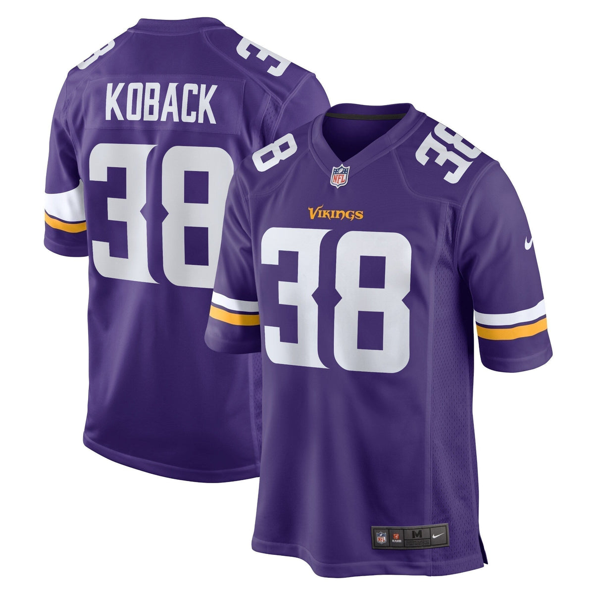Bryant Koback Minnesota Vikings  Home Game   Jersey - Purple