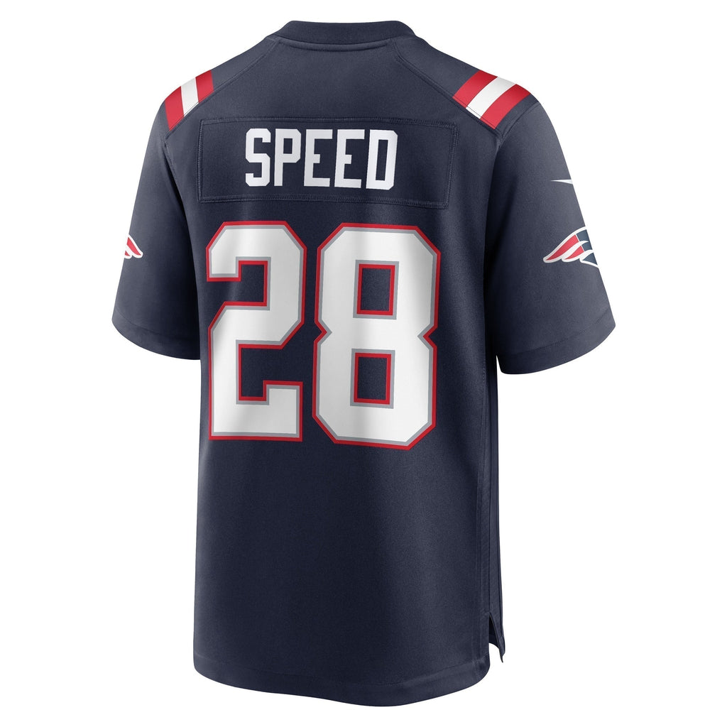 Ameer Speed New England Patriots  Team Game Jersey -  Navy