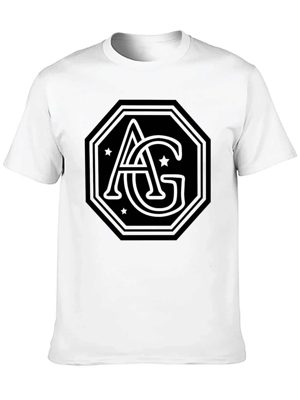 AG Logo Black Tee - Modern Graphic Print