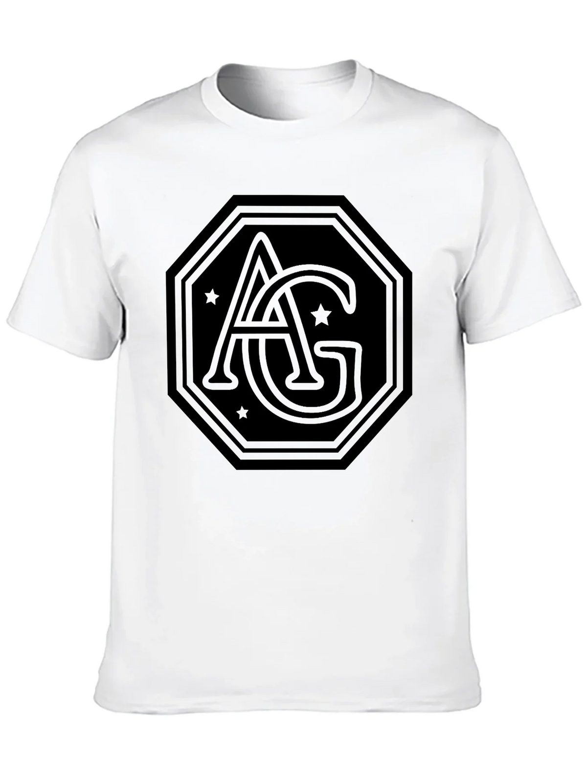 AG Logo Black Tee - Modern Graphic Print