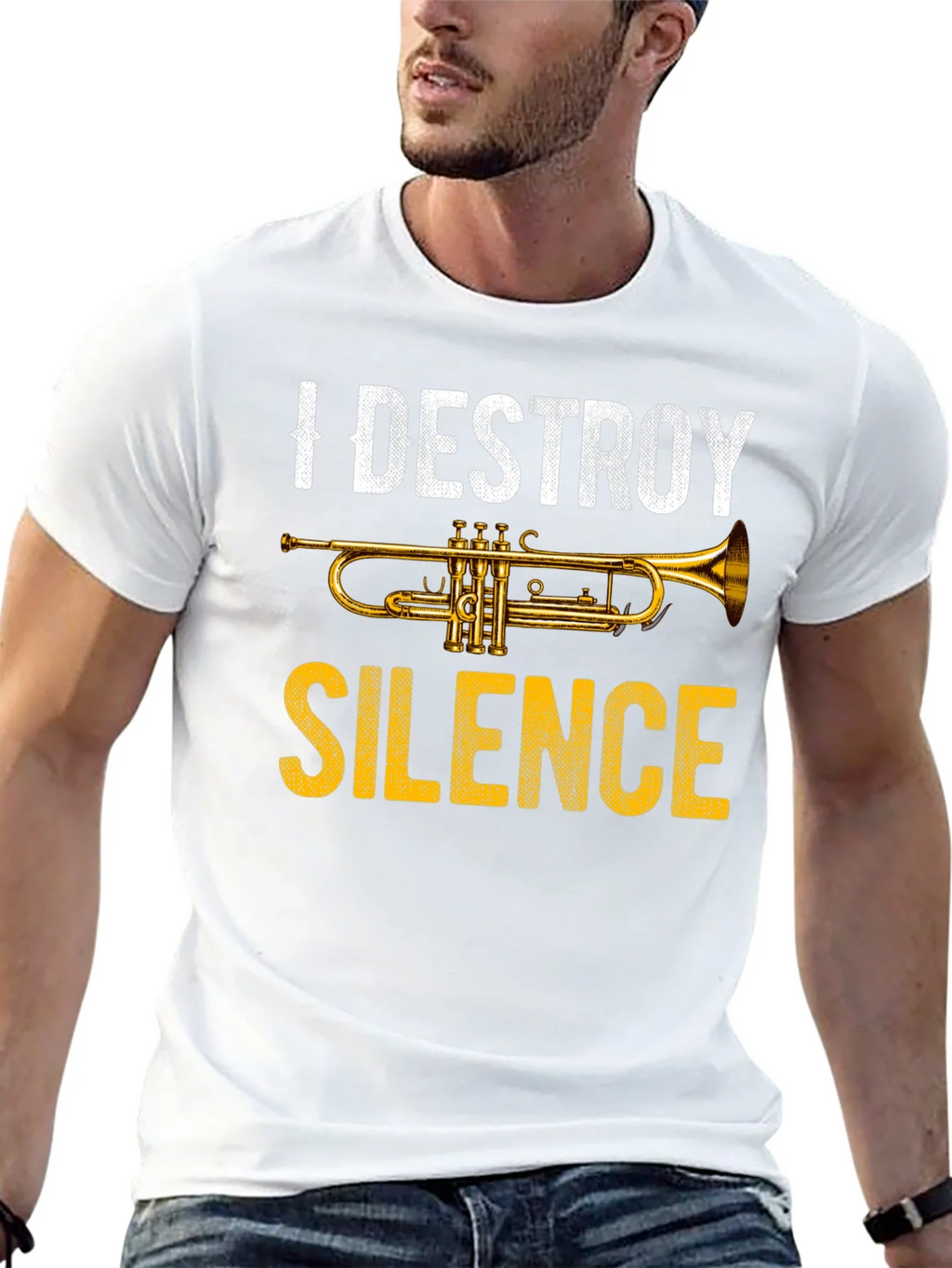 I Destroy Silence Trumpet Graphic Tee - Music Lover