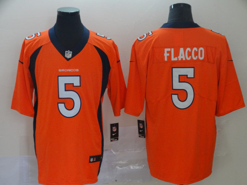 Men's Denver Broncos Joe Flacco Orange Game Player Jersey