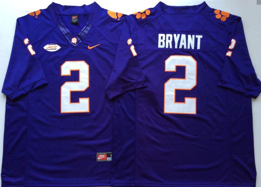 Men's Clemson Tigers Kelly Bryant Purple Game Jersey