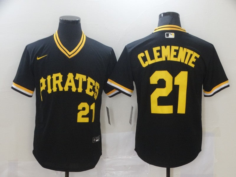 Men's Pittsburgh Pirates Roberto Clemente Black Authentic Game Jersey