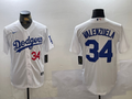 Men's Los Angeles Dodgers Fernando Valenzuela White Replica Player Jersey