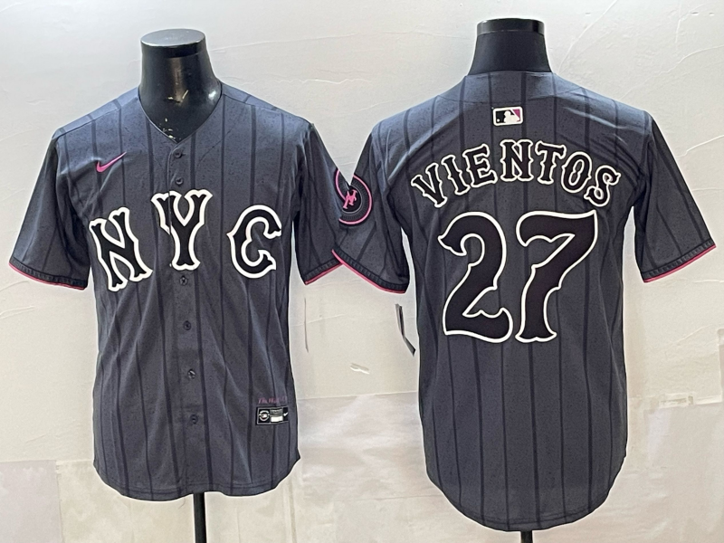 Men's New York Mets Mark Vientos Graphite 2024 City Connect Limited Player Jersey