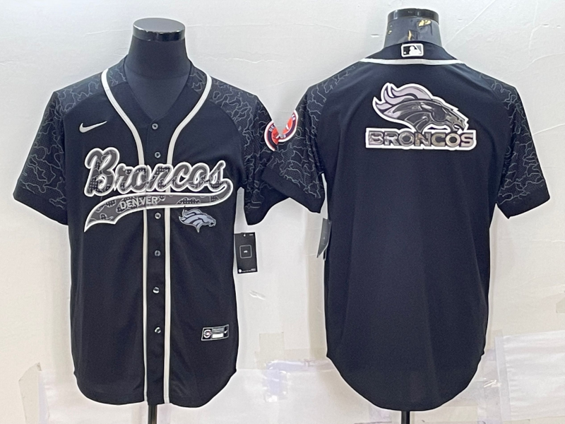 Men's Denver Broncos Black RFLCTV Limited Jersey1