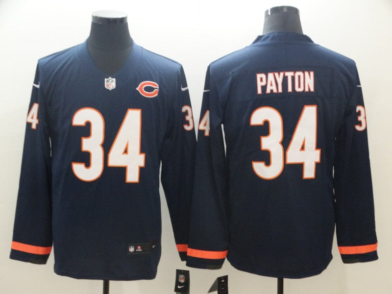 Men's Chicago Bears Walter Payton #34 Navy Game Player Jersey1