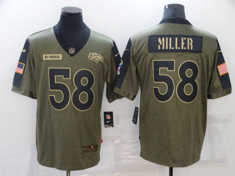 Men's Denver Broncos Von Miller Brown Game Player Jersey