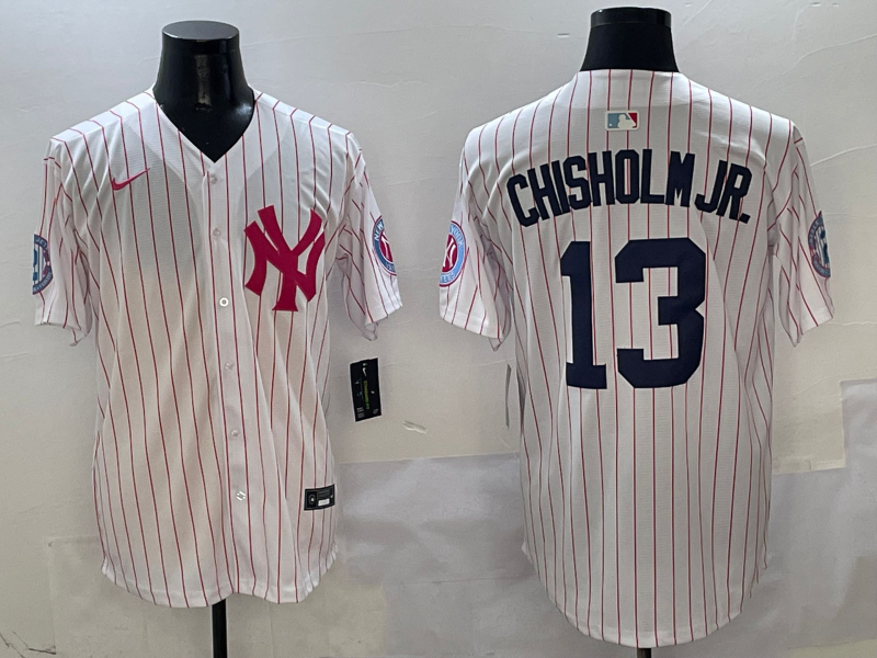 Men's New York Yankees Jazz Chisholm Jr. White Team Player Jersey