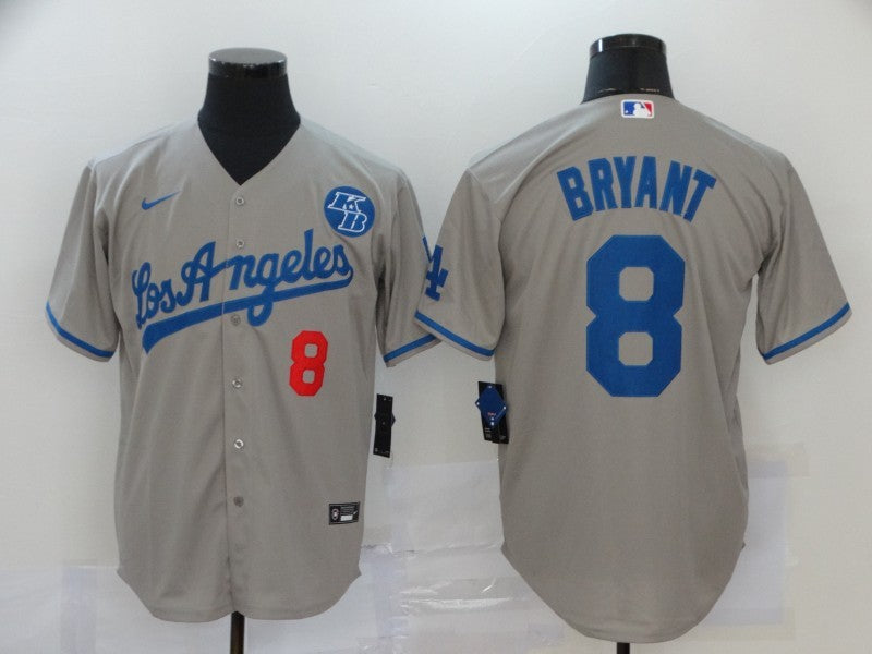 Men's Los Angeles Dodgers Kris Bryant Gray Replica Baseball Jersey