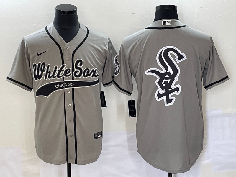 Men's Chicago White Sox Gray Replica Team Jersey1 Joint Edition